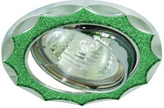Светильник встраиваемый поворотный СВ 02-07 MR16 50Вт G5.3 зелёный блеск/хром TDM