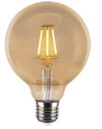 Лампа светодиодная «Винтаж» золотистая ST64, 7 Вт, 230 В, 2700 К, E27 (конус) TDM